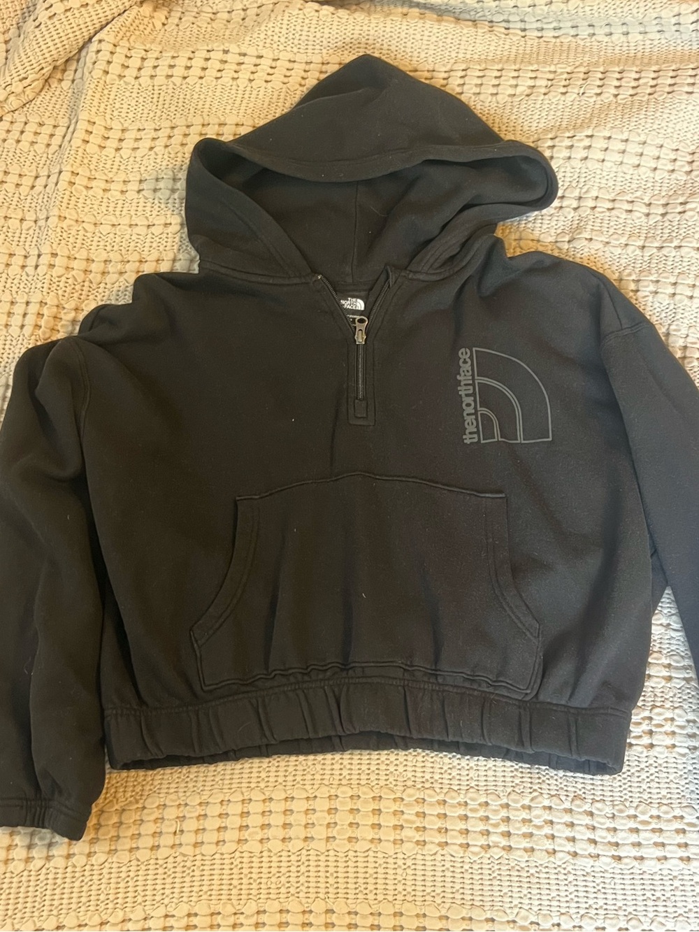 The North Face Black Half-Zip Fleece Hoodie
